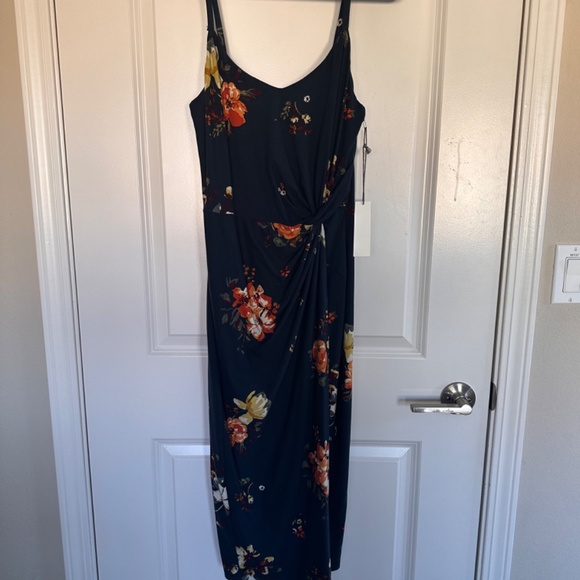 Vivienne Dress Nine Britton Small Knit Midi Blue Floral Print NWT - Picture 4 of 6